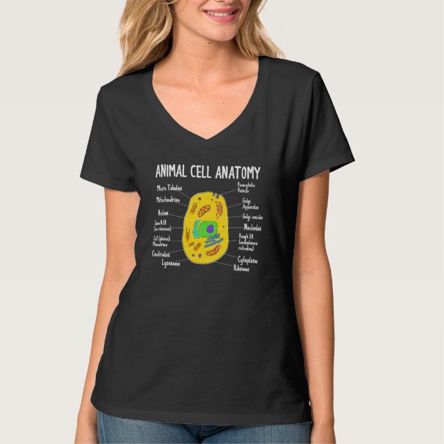 Camiseta Anatomy Of Animal Cell Biology Biologist Science S (Anverso)