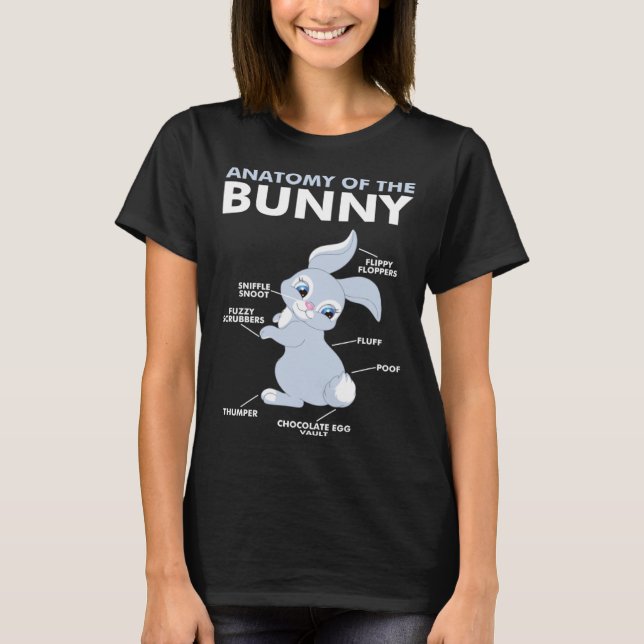 Camiseta Anatomy of Bunny  Rabbit (Anverso)
