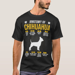 Camiseta Anatomy Of Chihuahua Funny Dog