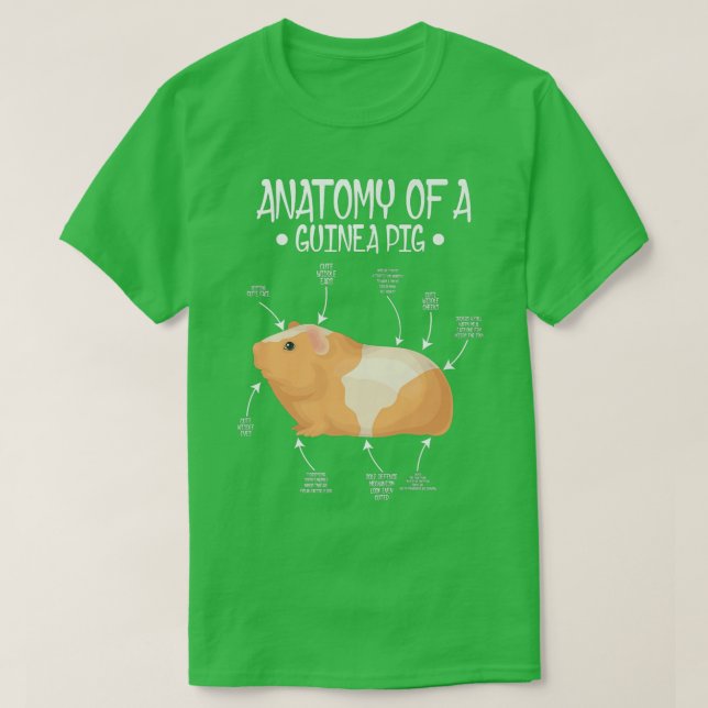 Camiseta Anatomy of Guinea Pigs Pig Funny Cute Pet  (Diseño del anverso)