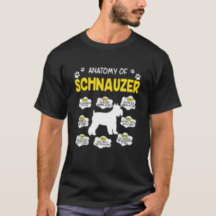 Camiseta Anatomy Of Schnauzer Dog