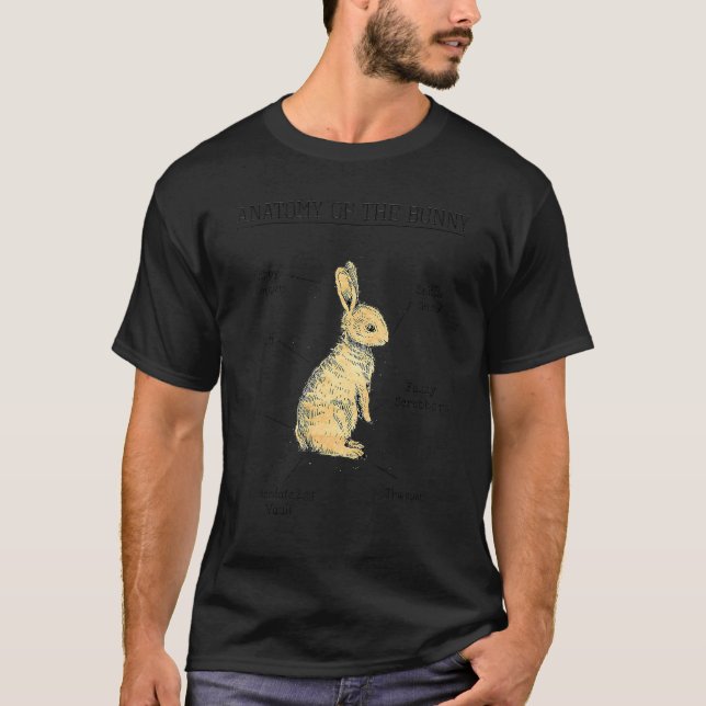 Camiseta Anatomy Of The Bunny Cute Animal Love Rabbit Easte (Anverso)