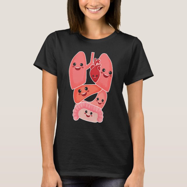 Camiseta Anatomy Physiology Heart Lungs Vital Organs Illust (Anverso)