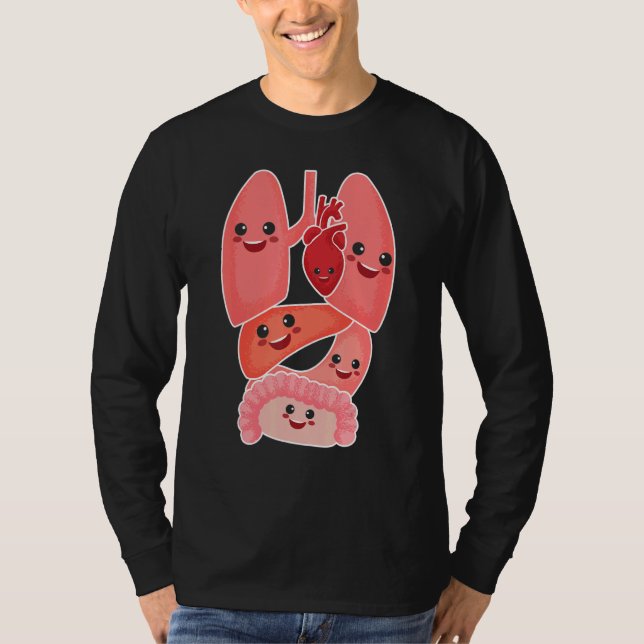 Camiseta Anatomy Physiology Heart Lungs Vital Organs Illust (Anverso)
