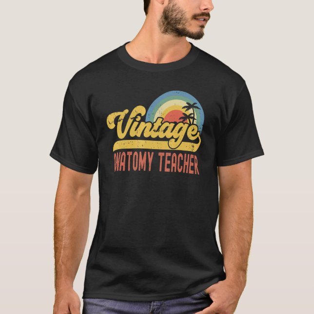 Camiseta Anatomy Teacher Vintage Sunset Profession Retro Jo (Anverso)