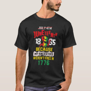 Camiseta Ancestores afroamericanos negros, unión de la libe