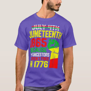 Camiseta Ancestores del 10 de junio Puño afroamericano negr
