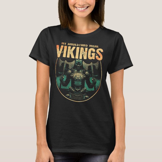 Camiseta Ancestros de Vikings Norse Mythology Nordic Scandi (Anverso)