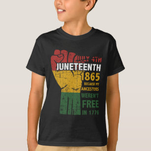 Camiseta Ancestros no fueron libres en 1865 4 de julio
