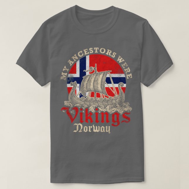Camiseta Ancestros vikinos noruegos (Diseño del anverso)