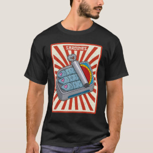 Camiseta Anchoas de sardina platos de pescado cocina de pes