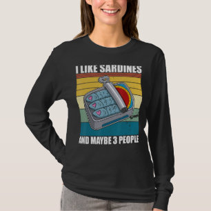 Camiseta Anchoas de sardina platos de pescado en lata