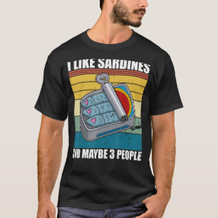 Camiseta Anchoas de sardina platos de pescado en lata