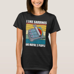 Camiseta Anchoas de sardina platos de pescado en lata