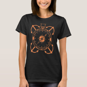 Camiseta Anchor Compass Sailor Capitán Nautical Skipper Sai