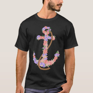 Camiseta Anchor Flores Floristry Captain Sailor Skipper Sa