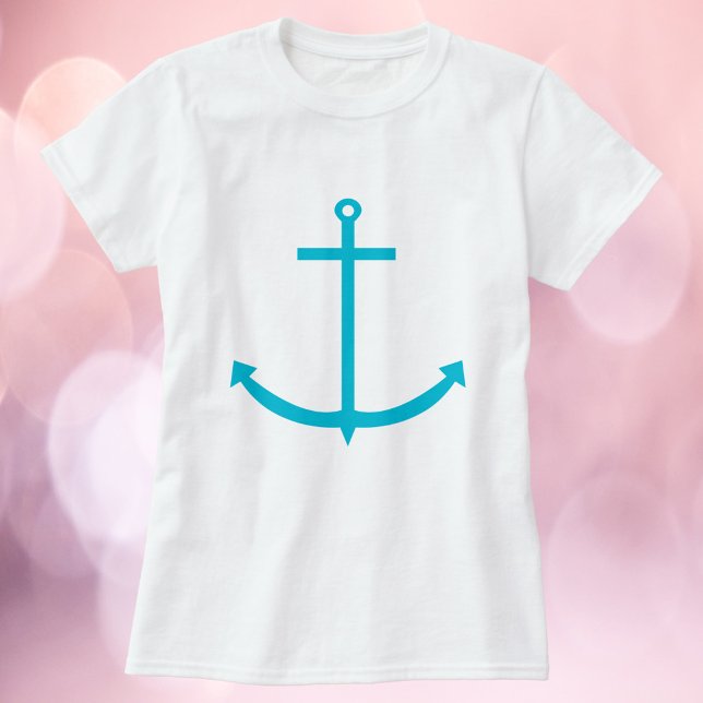 Camiseta Anchor Turquoise Nautical (A shirt with a graphic of a turquoise anchor)
