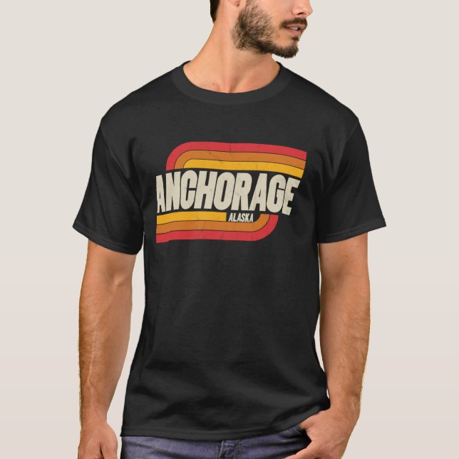 Camiseta Anchorage AK Vintage Souvenir (Anverso)
