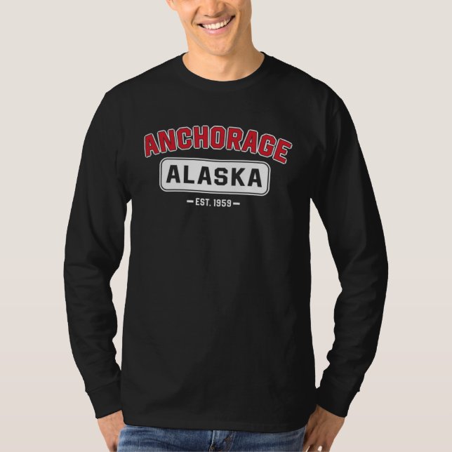 Camiseta Anchorage Alaska State College Sport Style Red (Anverso)