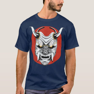 Camiseta Anciana Samurai japonesa Máscara Oni Diseño Ogre S