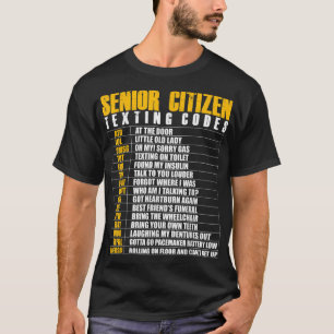 Camiseta Anciano Código de Textos Divertido Mordaza de Anci