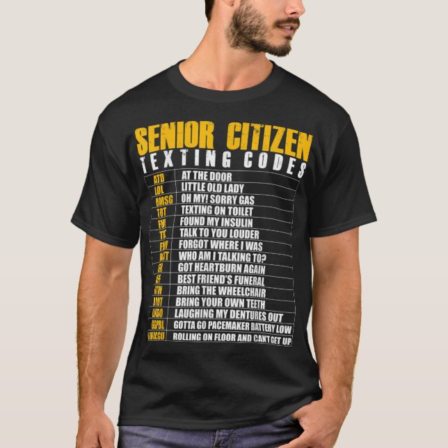 Camiseta Anciano Código de Textos Divertido Mordaza de Anci (Anverso)