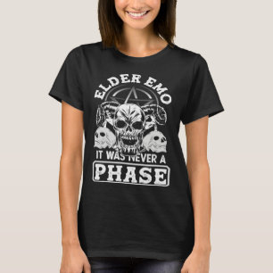 Camiseta Anciano Emo Nunca Fue Una Fase Esqueleto Gótico  5