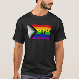 Camiseta Anciano Futhark Amor Bandera del Orgullo Progresiv