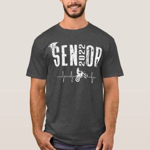 Camiseta Anciano Motocross Heartbeat Dirt Bike Rider 2022