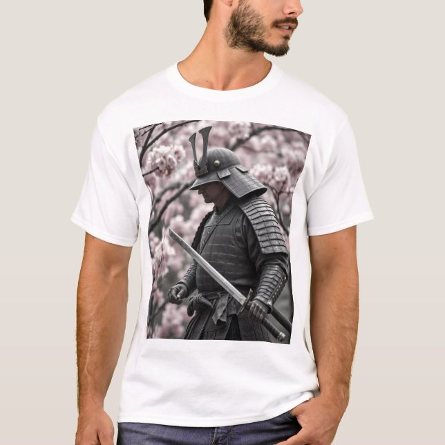 Camiseta Anciano Samurai - Un tributo al carbón vegetal a l (Anverso)