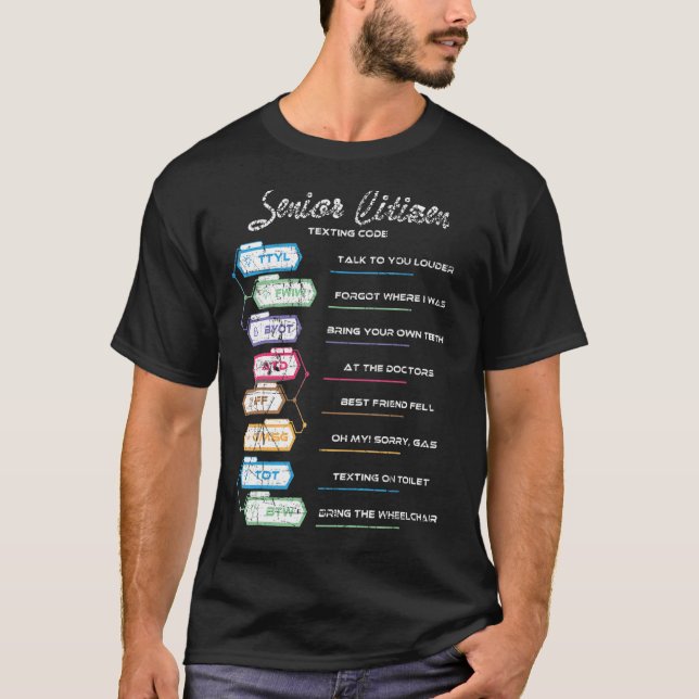 Camiseta Ancianos Ancianos Textos de Código para Ancianos (Anverso)