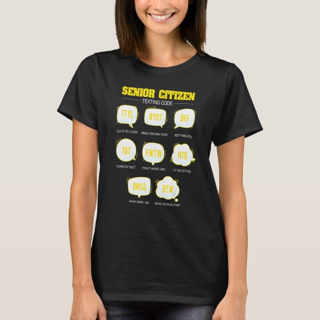 Camiseta Ancianos - Código de Textos para Ancianos (Anverso)