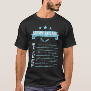 Camiseta Ancianos Códigos de texto para adultos mayores con
