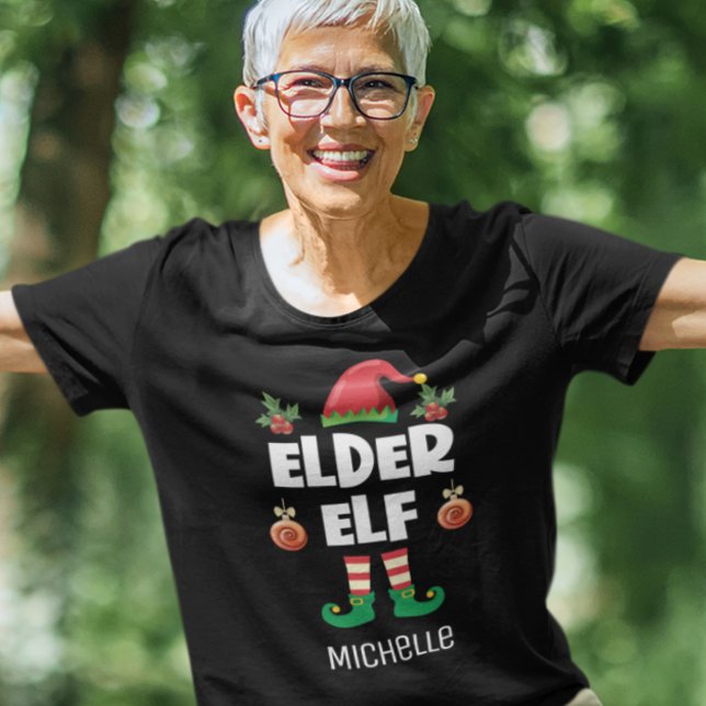 Camiseta Ancianos elf diversión Navidades irónicos conjunto (Subido por el creador)