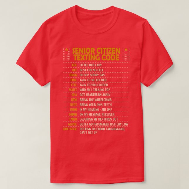 Camiseta Ancianos escribiendo código Guay Divertidos viejos (Diseño del anverso)