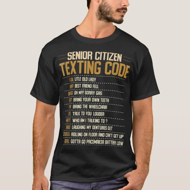 Camiseta Ancianos escribiendo código Guay Divertidos viejos (Anverso)