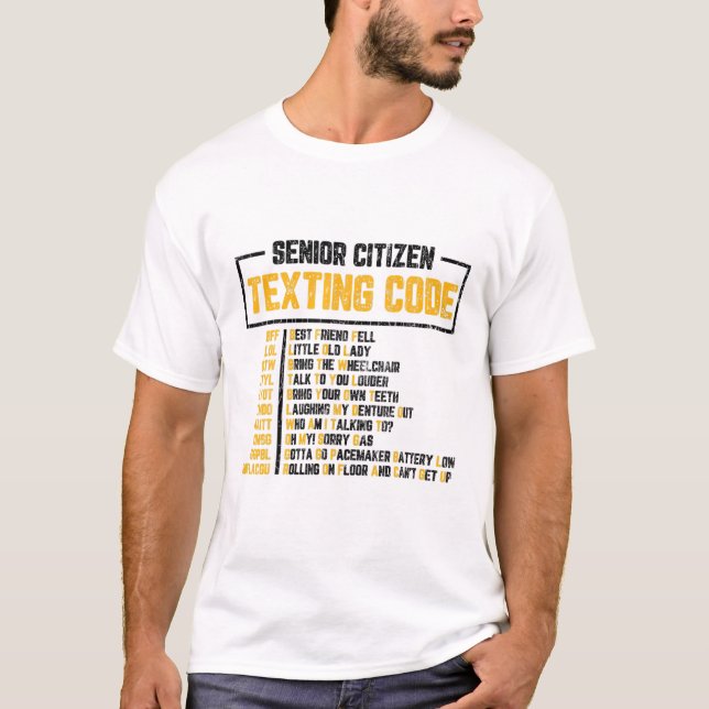 Camiseta Ancianos Textos Código Divertido Anciano 70º Nacim (Anverso)