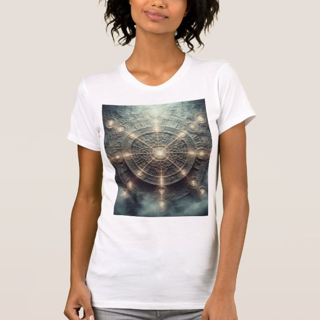 Camiseta Ancient Arcane Sigil Circle – Glowing Mystics (Anverso)