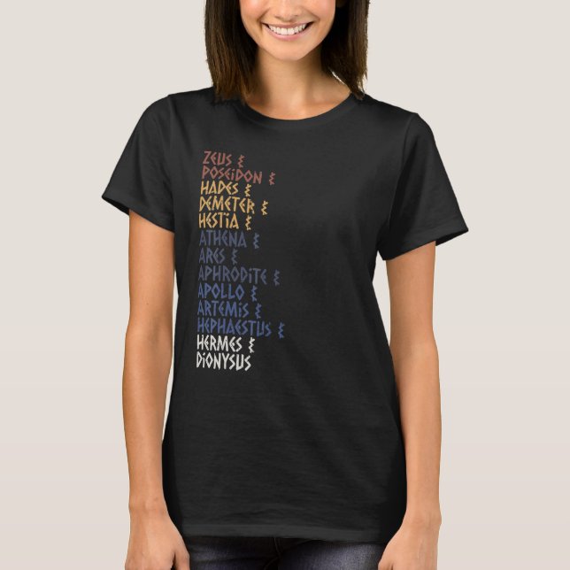 Camiseta Ancient Greek God and Goddess Greek Mythology Myth (Anverso)