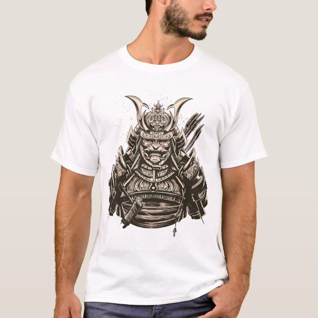 Camiseta ancient samurai warrior in armor (Anverso)