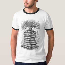 Camiseta Ancient Tree of Knowledge Ink Graphic T-Shirt