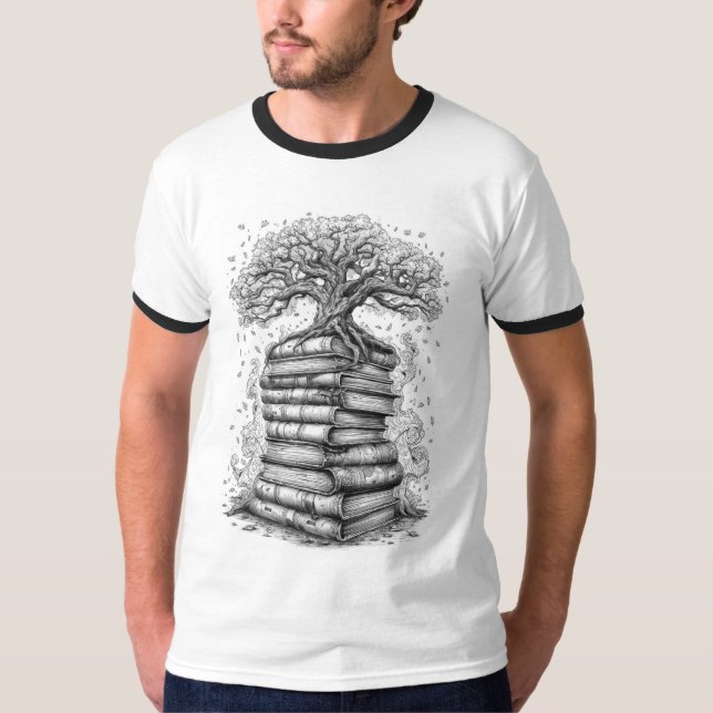 Camiseta Ancient Tree of Knowledge Ink Graphic T-Shirt (Anverso)