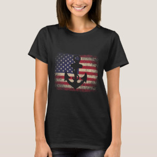 Camiseta Ancla 4 De Julio Regalo Bandera Americana - Barco