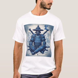 Camiseta ancla azul samurái 