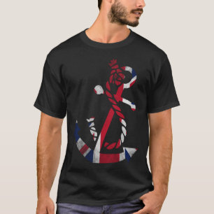 Camiseta Ancla de barco náutico Reino Unido bandera Reino U