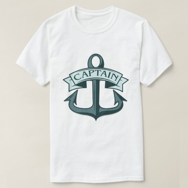 Camiseta Ancla de barcos capitanes (Diseño del anverso)