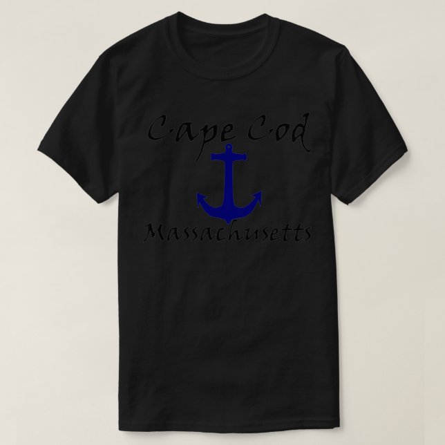 Camiseta Ancla de Cape Cod Massachusetts (Diseño del anverso)