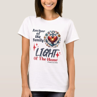 Camiseta Ancla de la familia, luz de los proverbios del hog