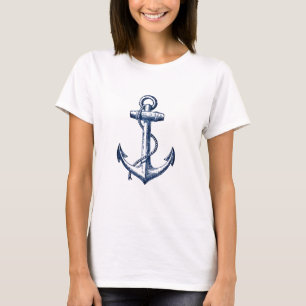 Camiseta Ancla de los azules marinos