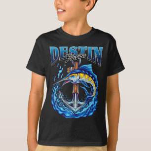 Camiseta Ancla náutica de Marlín vintage Destin Florida Pes